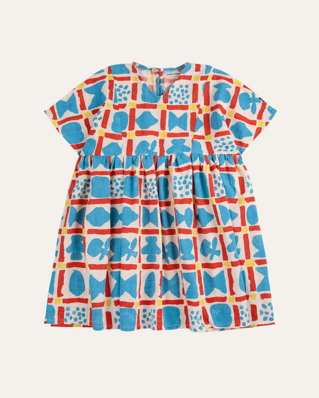 Girl's Geometric Printed Dress, Size 2-1